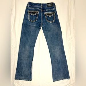 Rock & Roll Cowgirl Bootcut Bling Jeans 27x28 (altered) see description